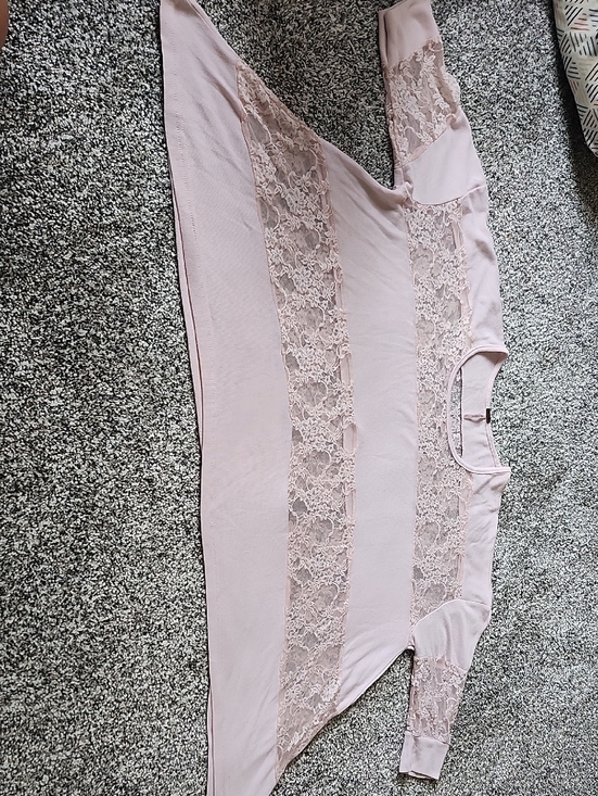 Poof! Tops - Poof! Pale Pink Knit Scoop Neck Top